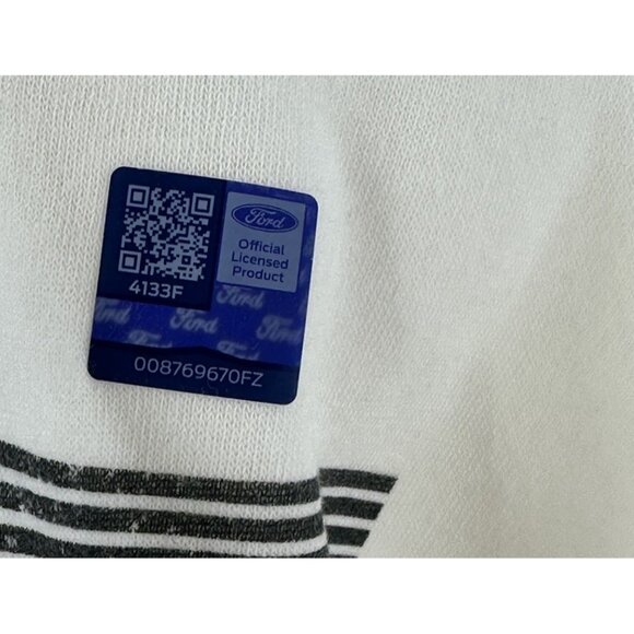 Grayson Threads Women's Ford Mustang Sweatshirt Crew Neck Off White Pink 1965 Md - Picture 4 of 8